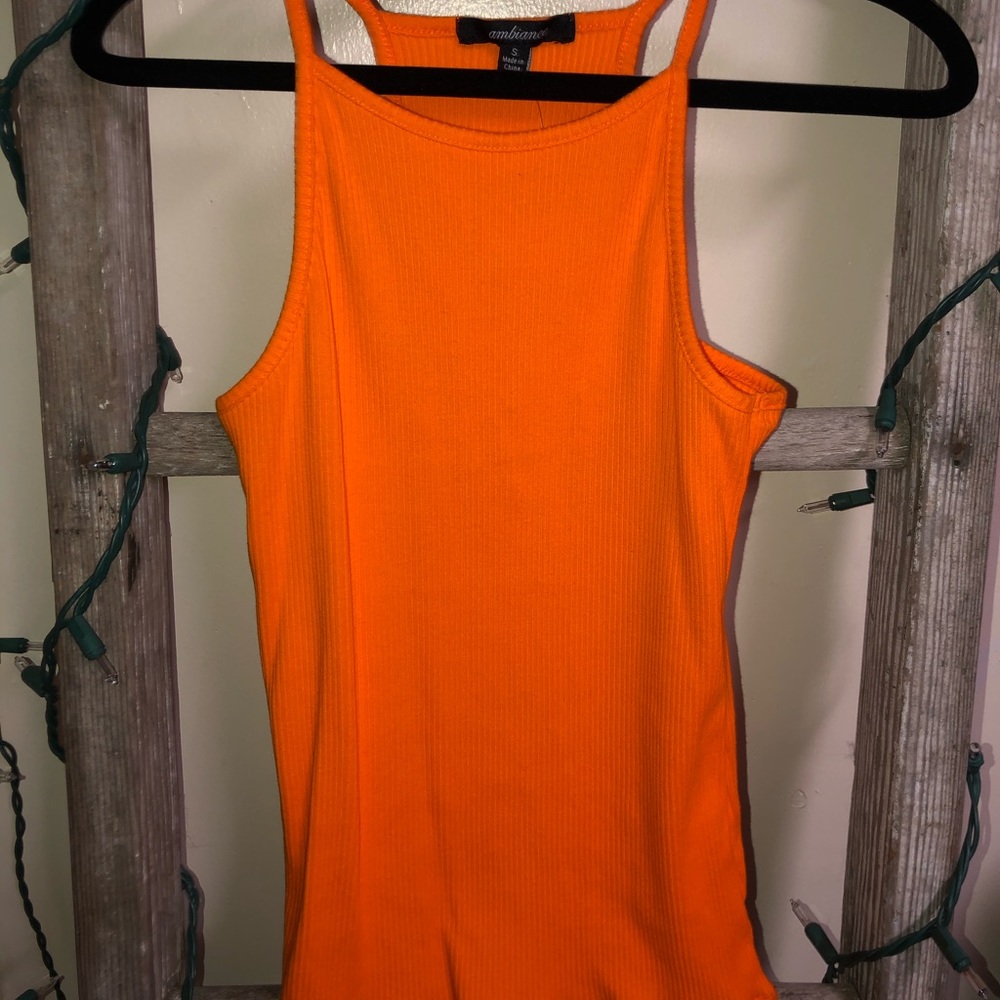 Rue21 Orange Halter Tank Top